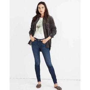 Womens Size 12 Madewell 31 Blue 8" Skinny Jeans in Greendale Wash